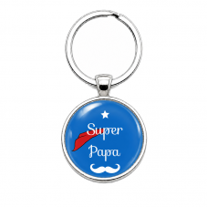 Porte-clé "Super Papa" Cape Cadeau Fête des Pères pour la Création de Bijoux Fantaisie - DIY
