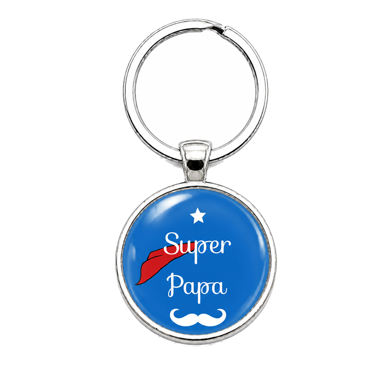 Porte-clé "Super Papa" Cape Cadeau Fête des Pères