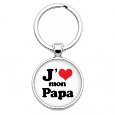 Porte-clé "J’aime mon Papa" Cœur Cadeau Fête des Pères pour la Création de Bijoux Fantaisie - DIY
