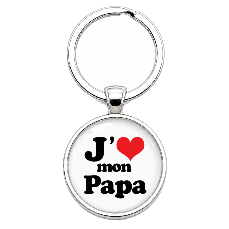 Porte-clé "J’aime mon Papa" Cœur Cadeau Fête des Pères