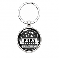 Porte-clé "Bonne Fête Papa" Tartan Cadeau Fête des Pères pour la Création de Bijoux Fantaisie - DIY