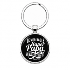 Porte-clé "Le Véritable Super Papa" Cadeau Fête des Pères pour la Création de Bijoux Fantaisie - DIY