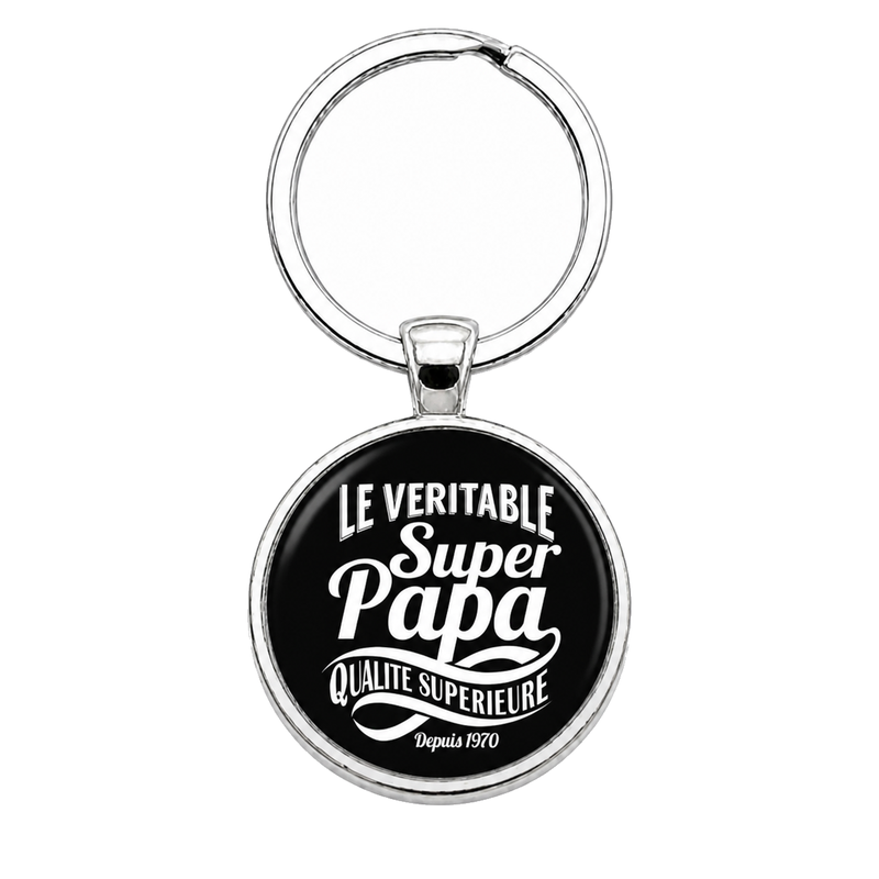 Porte-clé "Le Véritable Super Papa" Cadeau Fête des Pères