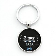 Porte-clé "Super Papa" Cadeau Papa Fête des Pères, Anniversaire, Noël