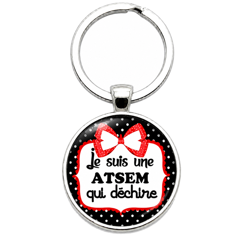 Porte-clé "Je Suis une Atsem qui Déchire" Cadeau de Fin d’Année