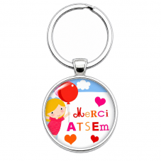 Porte-clé "Merci Atsem" Ballons Cadeau de Fin d’Année pour la Création de Bijoux Fantaisie - DIY