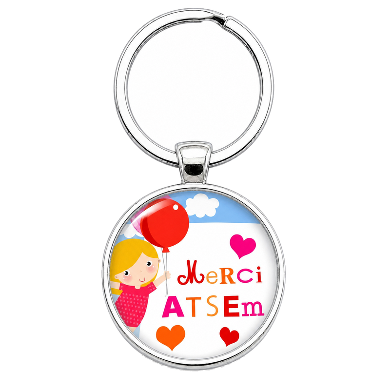 Porte-clé "Merci Atsem" Ballons Cadeau de Fin d’Année