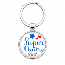 Porte-clé "Super Maître 10 sur 10" Cadeau de Fin d’Année pour la Création de Bijoux Fantaisie - DIY