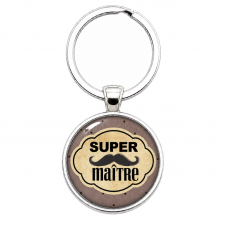 Porte-clé "Super Maître" Vintage Cadeau de Fin d’Année pour la Création de Bijoux Fantaisie - DIY