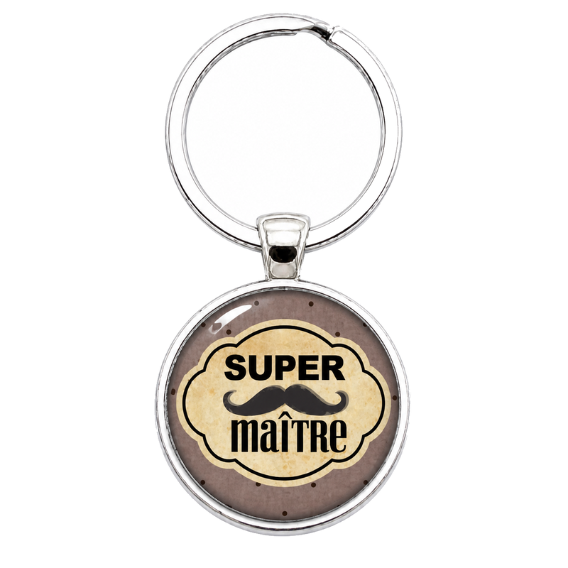 Porte-clé "Super Maître" Vintage Cadeau de Fin d’Année
