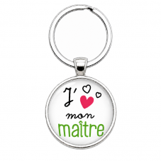 Porte-Clé "J’aime mon Maître" Cadeau de Fin d’Année d’École pour la Création de Bijoux Fantaisie - DIY