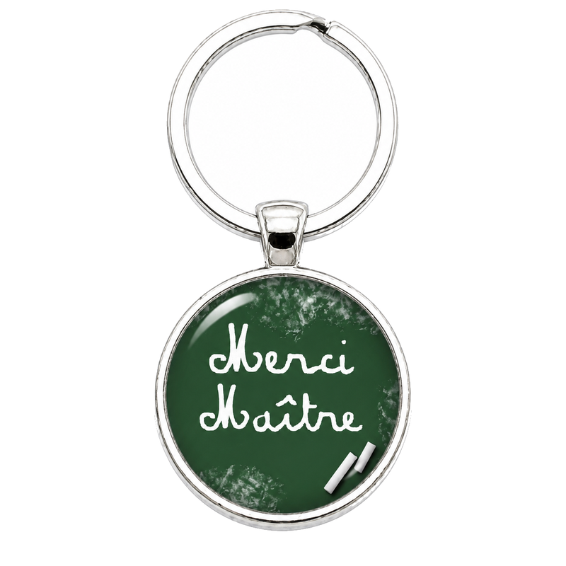 Porte-clé "Merci Maître" Tableau Vert Cadeau de Fin d’Année d’École