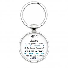 Porte-clé "Merci Maître" Message Cadeau de Fin d’Année d’École pour la Création de Bijoux Fantaisie - DIY