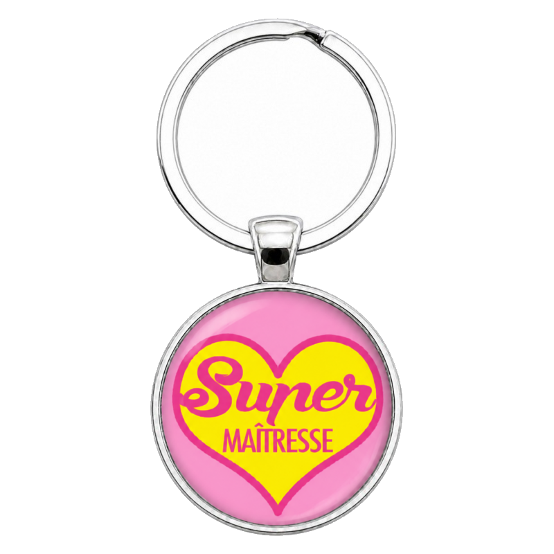 Porte-Clé Fait Main Super Maîtresse Verre 25mm