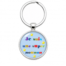 Porte-clé "Je Suis une Super Nounou" Étoiles Cadeau de Fin d’Année d’École pour la Création de Bijoux Fantaisie - DIY