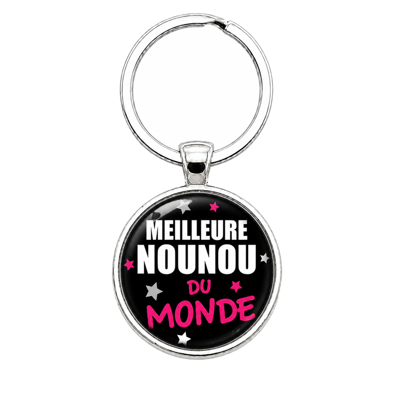 Porte-clé "Meilleure Nounou du Monde" Cadeau de Fin d’Année d’École