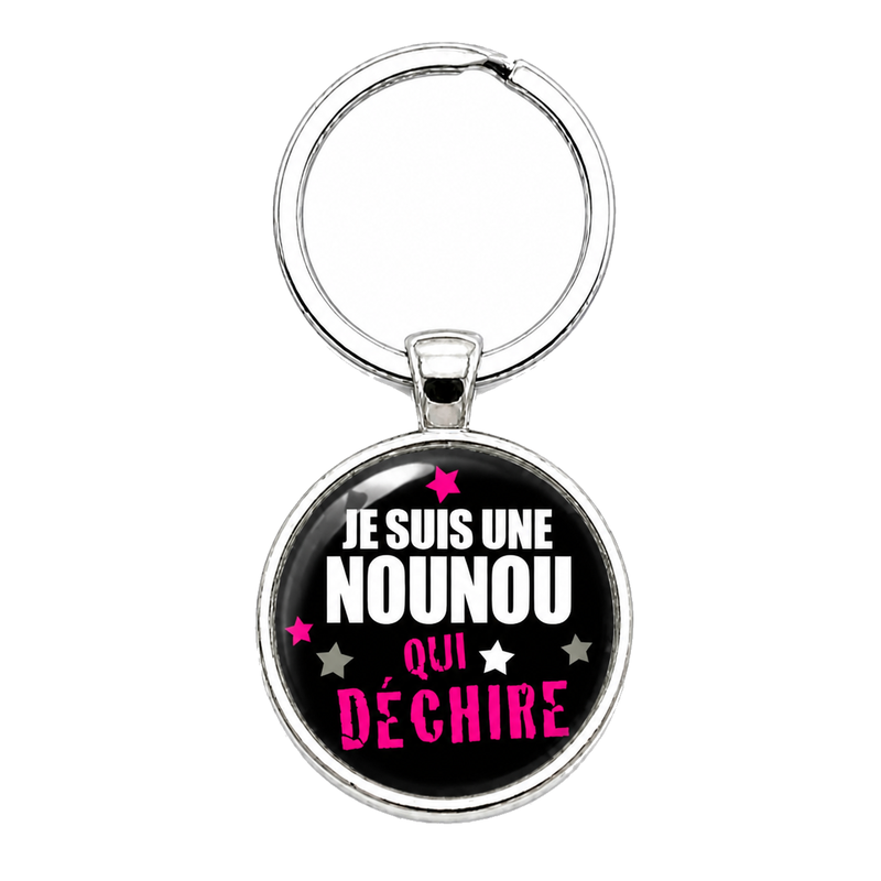Porte-clé "Je Suis une Nounou qui Déchire" Cadeau de Fin d’Année d’École