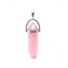 Pendentif en Pierre Naturelle Quartz Rose Foncé 4cm