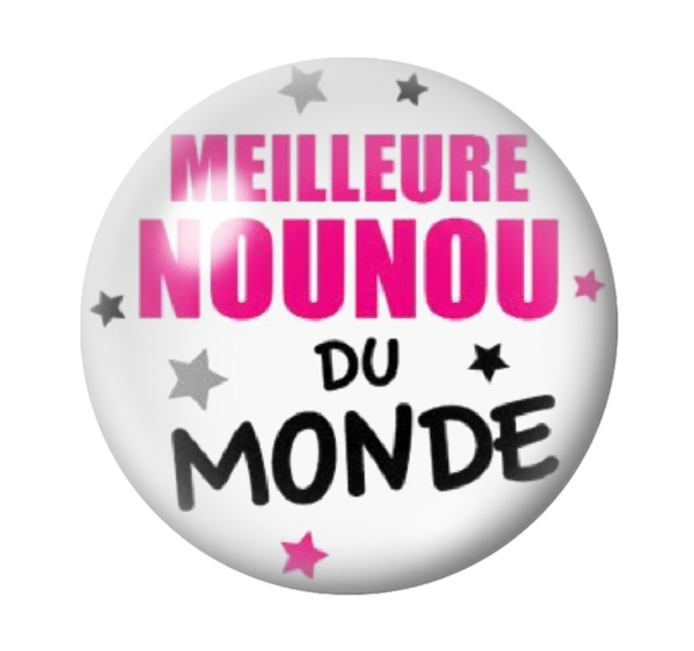 Cabochon en Verre Illustré "Meilleure Nounou du Monde" 12 à 25mm
