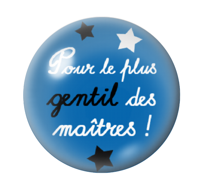 Cabochon en Verre Illustré "Le plus gentil des Maîtres" 12 à 25mm