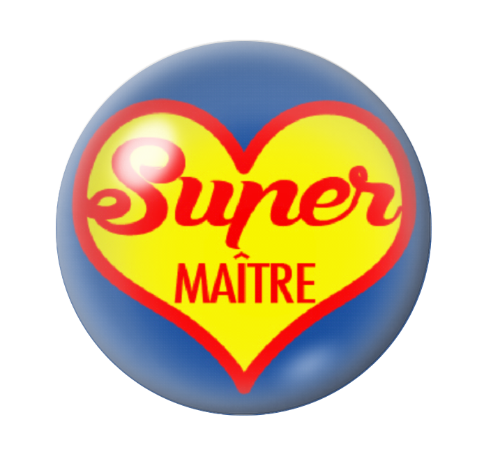Cabochon en Verre Illustré "Super Maître" 12 à 25mm