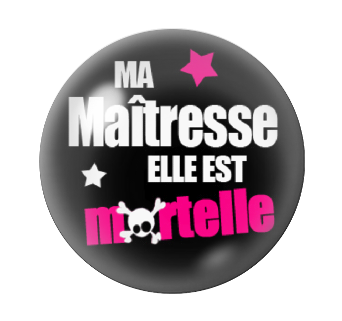 Cabochon en Verre Illustré "Maîtresse Mortelle" 12 à 25mm