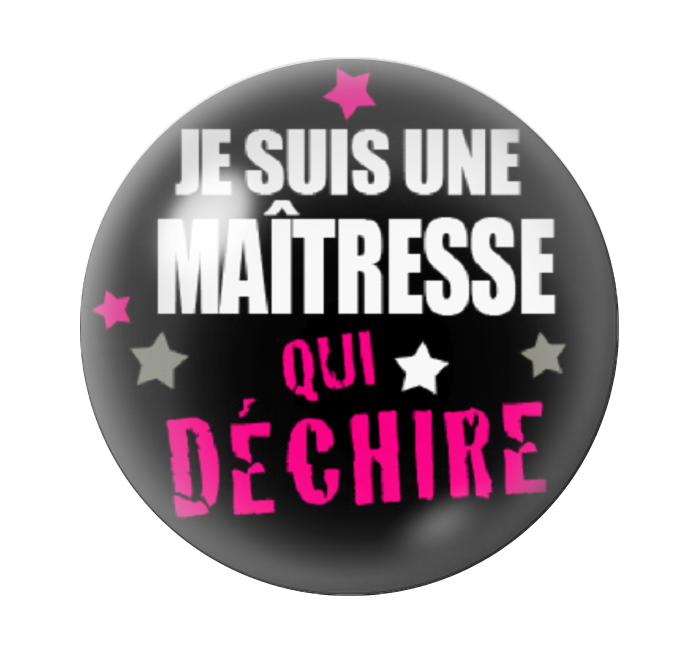 Cabochon en Verre Illustré "Maîtresse qui Déchire" 12 à 25mm
