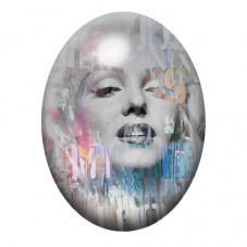 Cabochon en Verre Illustré Marilyn Monroe Pop Art Pastel 13x18, 18x25 ou 30x40mm pour la création de bijoux fantaisie - DIY