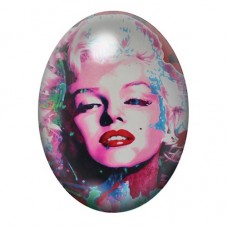 Cabochon en Verre Illustré Marilyn Monroe Pop Art Rose 13x18, 18x25 ou 30x40mm pour la création de bijoux fantaisie - DIY
