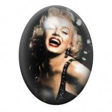 Cabochon en Verre Illustré Marilyn Monroe au Rire Éclatant 13x18, 18x25 ou 30x40mm pour la création de bijoux fantaisie - DIY