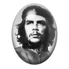 Cabochon en Verre Illustré Portrait de Che Guevara 13x18, 18x25 ou 30x40mm pour la création de bijoux fantaisie - DIY