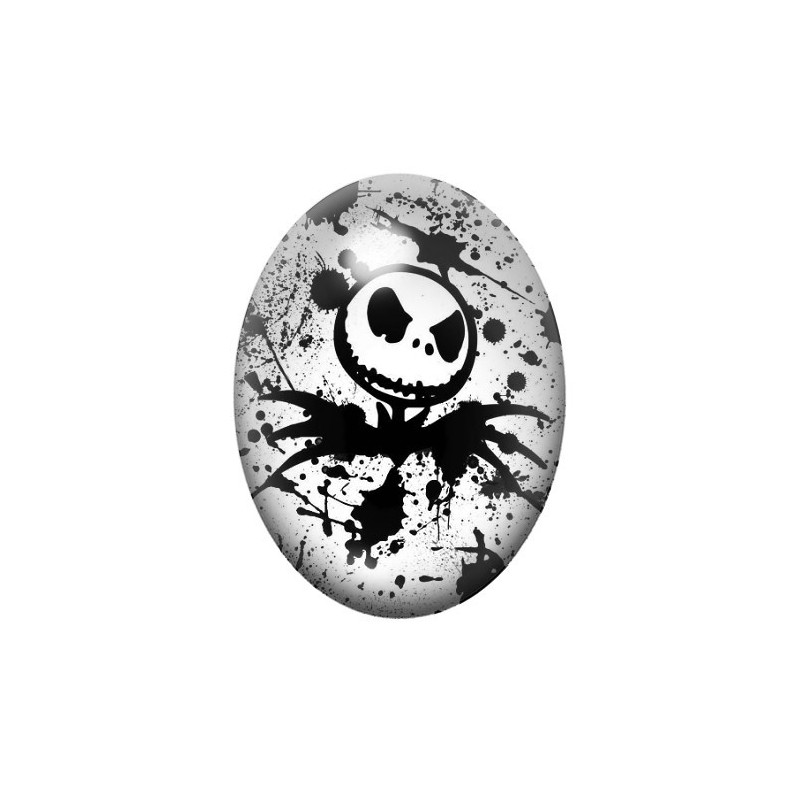 Cabochon en Verre Illustré Jack Gothique 13x18, 18x25 ou 30x40mm