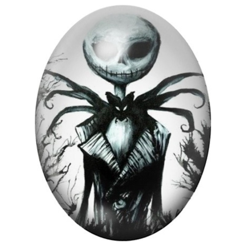 Cabochon en Verre Illustré Jack aux Épaules Déchirées 13x18, 18x25 ou 30x40mm
