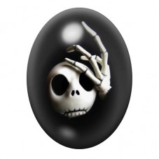 Cabochon en Verre Illustré Jack Gothique 13x18, 18x25 ou 30x40mm  pour la Création de Bijoux Fantaisie - DIY