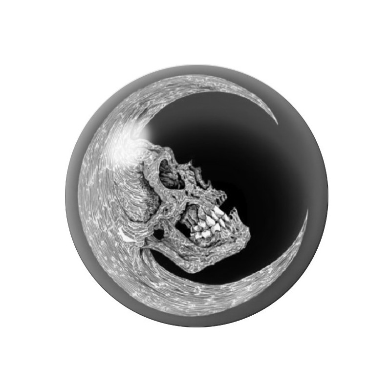 Cabochon en Verre Illustré Crâne Tête de Mort Gothique 12 à 25mm