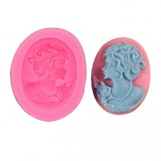 Moule en Silicone Lady Vintage Victorien 31x25mm Fimo Résine Gâteau