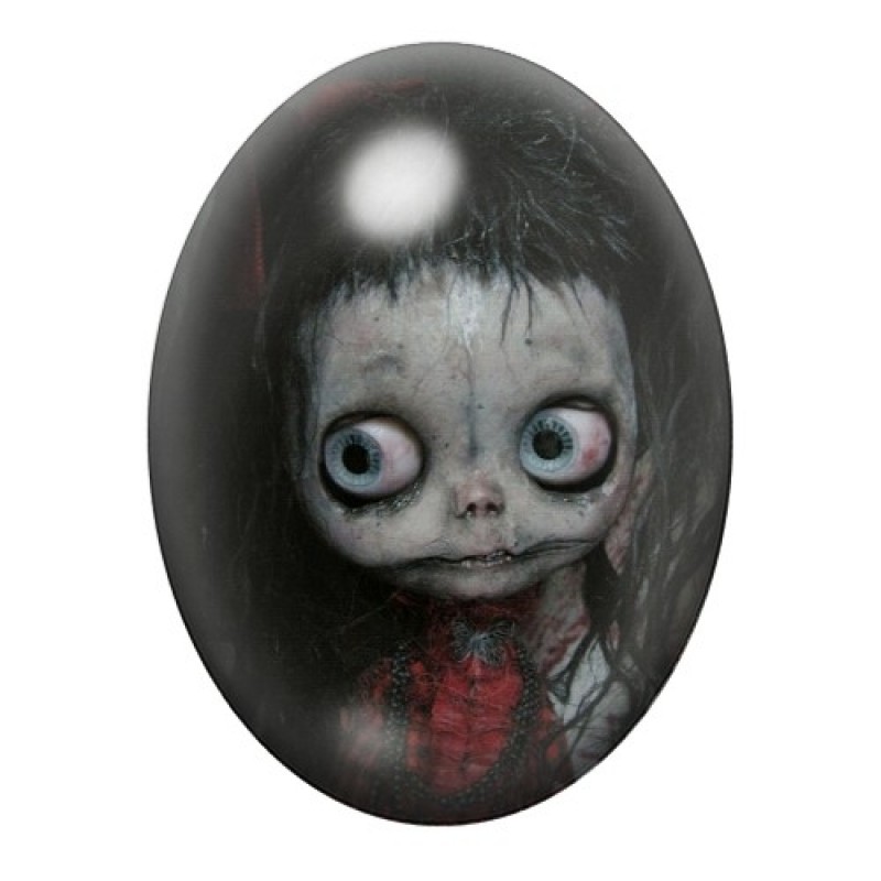 Cabochon en Verre Illustré Poupée Blythe Gothique 13x18, 18x25 ou 30x40mm