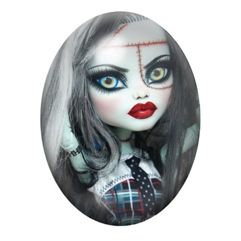 Cabochon en Verre Illustré Poupée Blythe Gothique 13x18, 18x25 ou 30x40mm