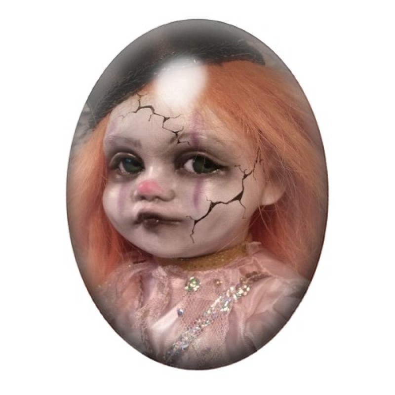Cabochon en Verre Illustré Poupée Blythe Gothique 13x18, 18x25 ou 30x40mm
