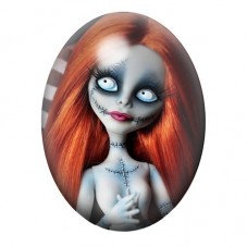 Cabochon en Verre Illustré Poupée Blythe Sally Gothique 13x18, 18x25 ou 30x40mm pour la Création de Bijoux Fantaisie - DIY