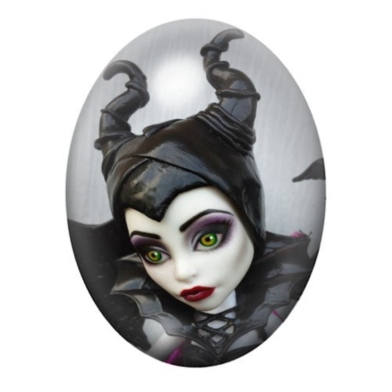 Cabochon en Verre Illustré Poupée Blythe Maléfique Gothique 13x18, 18x25 ou 30x40mm