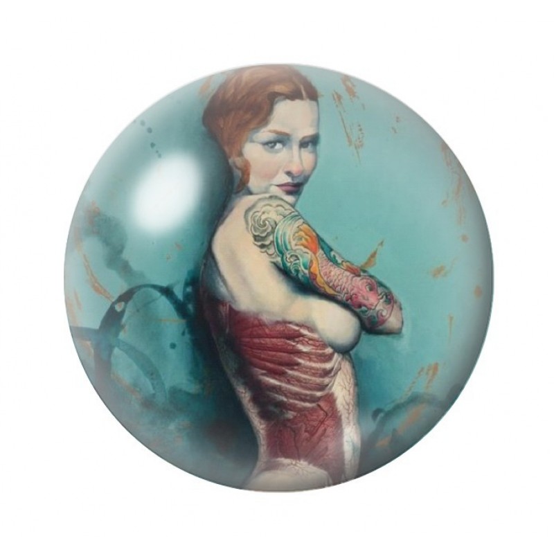 Cabochon en Verre Illustré Corps Humain Gothique 12 à 25mm