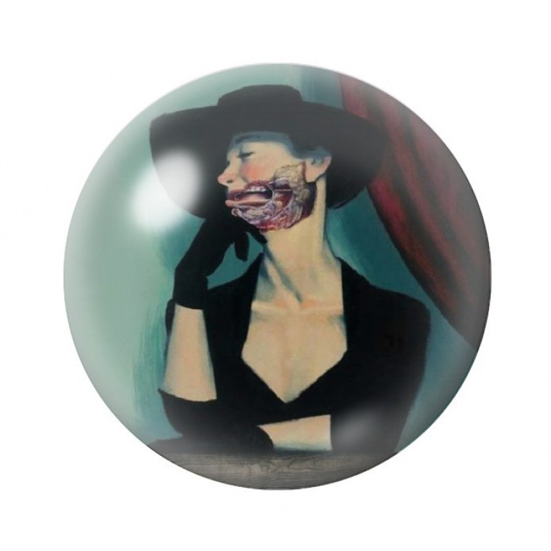 Cabochon en Verre Illustré Corps Humain Gothique 12 à 25mm