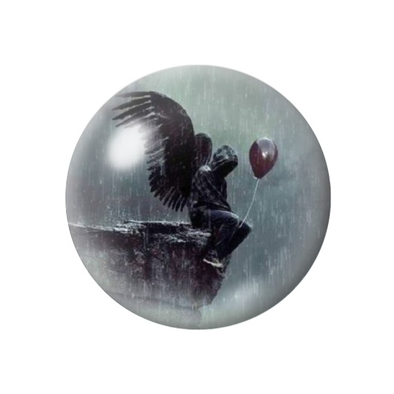 Cabochon en Verre Illustré Ange Gothique 12 à 25mm