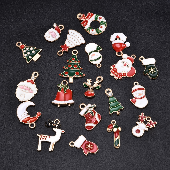Lot De 54 Breloques De Noël En Métal Argenté - 2x3 Cm, Pour Bijoux, Scrapbooking, Déco DIY