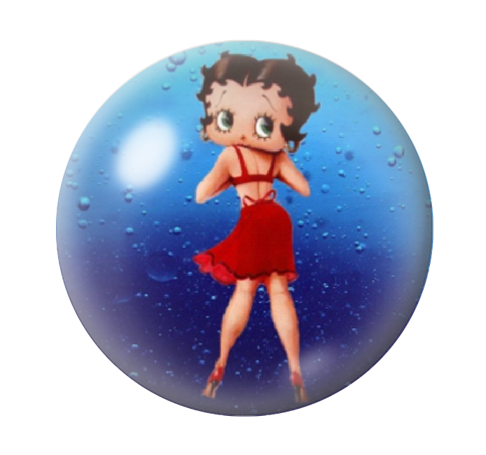 Cabochon en Verre Illustré Pin-up Betty Boop 12 à 25mm