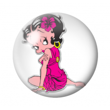 Cabochon en Verre Illustré Pin-up Betty Boop 12 à 25mm pour la Création de Bijoux Fantaisie - DIY