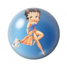 Cabochon en Verre Illustré Pin-up Betty Boop 12 à 25mm pour la Création de Bijoux Fantaisie - DIY