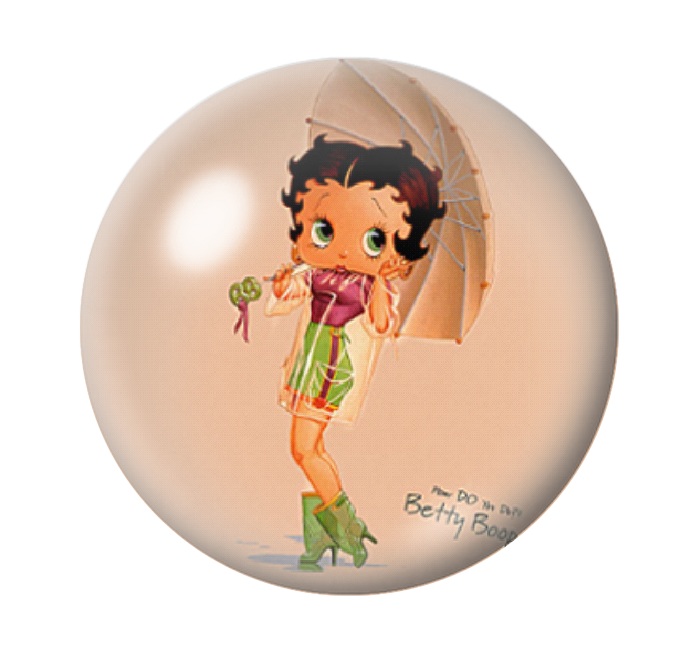Cabochon en Verre Illustré Pin-up Betty Boop 12 à 25mm