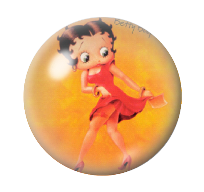 Cabochon en Verre Illustré Pin-up Betty Boop 12 à 25mm